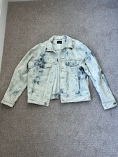 Fear of God Jeans Washed Denim Jacket Distressed Light Blue Made in USA Medium