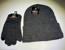 Winter Essentials Women's Texting Elongated Gloves Hat New L/XL Locks In Heat