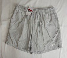 Nike Club Flow Men's Light Gray Woven Shorts Mesh Lined Sz Large NEW FN3307-025