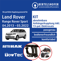 für Land Rover Range Rover Sport II Typ L494 13-22 AHK Abn +13Pol Sp. E-Satz TOP