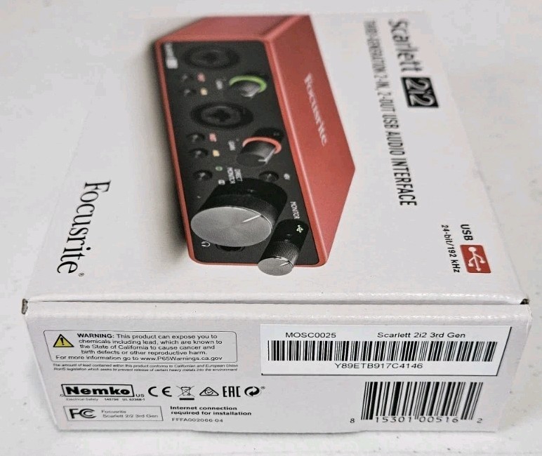 Focusrite Scarlett 2i2 3rd Gen. 2-Channel USB Audio