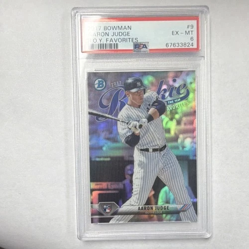 Bowman 2017 Chrome Roy Favorites Aaron Judge #ROYF-9 Rookie PSA 6 Yankees
