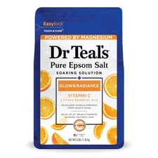 Dr Teal's Pure Epsom Magnesium Salt Soak, Glow  48 Ounce Pack of 1 , White