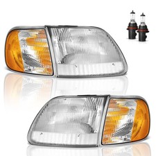 Pair Headlights Corner Lights For 1997-2003 Ford F150 Expedition Wbulbsused
