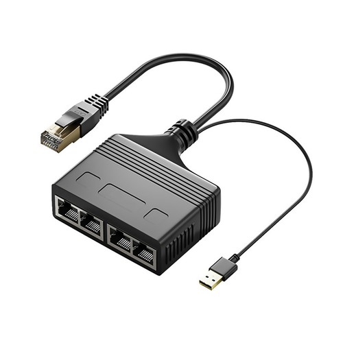 1 IN 4 OUT RJ45 Ethernet Cable LAN Network Internet Splitter Adapter 1000Mbps - Afbeelding 2 van 13