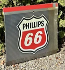 VINTAGE 28x30 PHILLIPS 66 METAL GAS STATION PUMP PANEL SIGN ADVERTISING PIECE