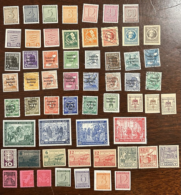 Germany Stamps 1945-6 Soviet Zone Occupation Perf & Imperf West Saxony Anhalt &c