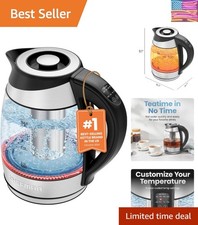 Electric Kettle with Temperature Control, 5 Presets LED Indicator Lights, Rem...