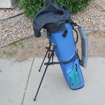 Sun Mountain Eclipse Stand Bag 4 Way Big Strap Vintage Blue w/ Raincover