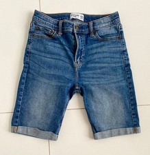Abercrombie Kids Denim Shorts Boys 15/16 Blue Cuffed Stretch Jeans