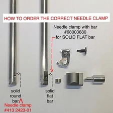 Viking Husqvarna (Bin 6-B) Needle Clamp #68003680 (original) for “solid Flat Bar