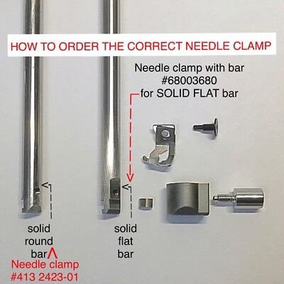 #ad Viking Husqvarna Bin 6 B Needle Clamp #68003680 original for “solid Flat Bar $87.00