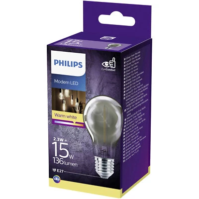 Ampoule LED Philips 75963600 E-27 2,3W=11W Blanc Chaud En Forme De Poire - Photo 1/2