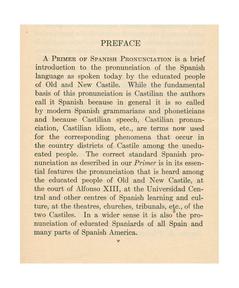 A Primer of Spanish Pronunciation by Tomas and Espinosa HC 1926 W1 eBay