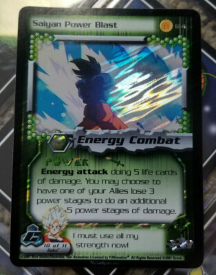 Foil Saiyan Power Blast Cell Saga Rare Holo #124 DBZ CCG Score Card Z
