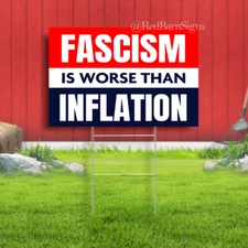 Fascism - Anti-Trump 2025 Yard Sign w/ stake