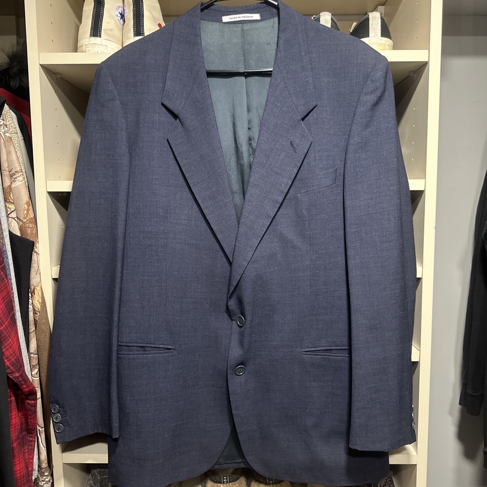 Giacca cappotto sportivo blu navy blazer uomo vintage Yves Saint Laurent YSL