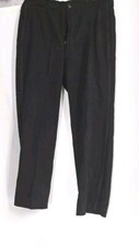 Vintage Men's Pants 34x31 Wool Black Tuxedo Button Fly True