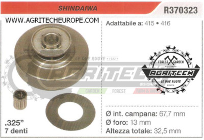 Pignone 325" 7 Denti Per Motosega Husqvarna 262XP (Modelli Fino Al 1993) – Con Cuscinetto Ad Aghi – Sägenspezi