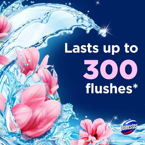 DOMESTOS Power 5 Magnolia Toilet Rim Blocks Toilet Bowl Cleaner Freshener - 50g - Picture 3 of 6