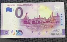 0 Euro Note Dresden Canaletto View Zero Euro 2022-3 XEAD