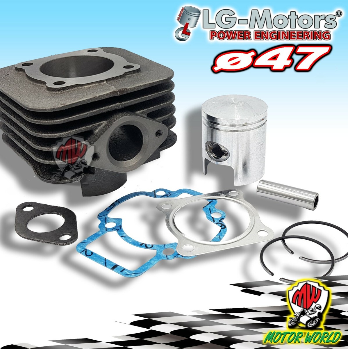 GROUPE THERMIQUE PIAGGIO Vespa 50 Pk Ss Xls Cylindre 75 Cc D.47 EUR 58