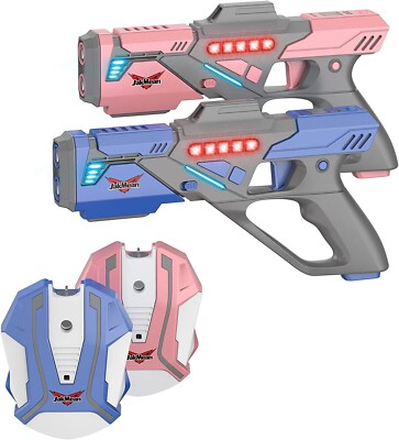 Laser Tag Set with Vests Infrared Laser Guns Multi Player Lazer