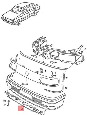 Genuine VW Passat 4Motion Syncro Variant Santana vent grille