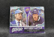 Auston Matthews Before & After 2021-22 MVP NHL Hockey #BA-1 Maple Leafs Card