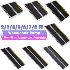 2/3/4/5/6/7/8FT Aluminum Folding Wheelchair Scooter Mobility Ramp Portable NEW