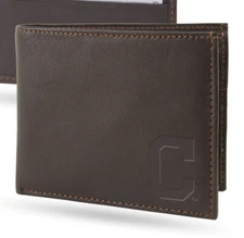 Cleveland Indians Baseball Sparo Wallet Lic MLB BI-Fold Leather Billfold  RFID 
