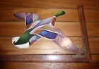 Vintage Cardboard Die Cut Hunting Sporting Goods Store Sign Advertising Duck