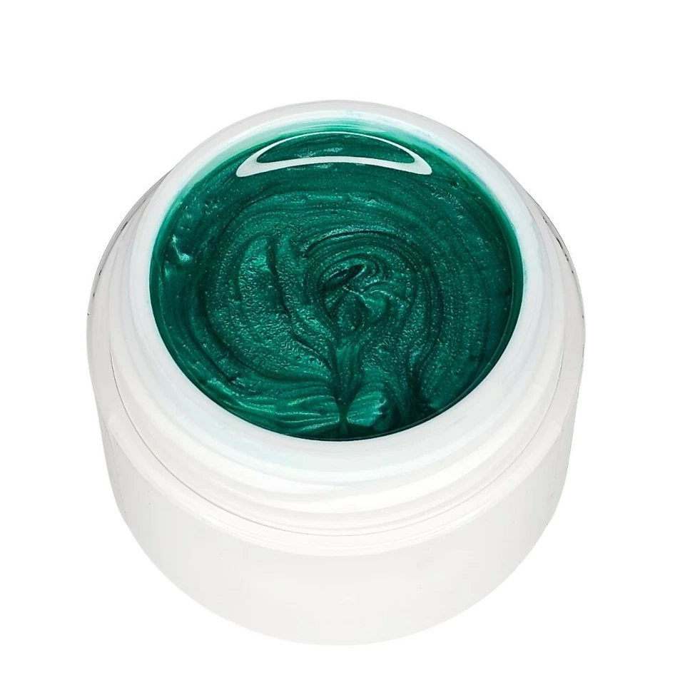 Exklusives UV Farbgel Grün metallic 5ml Gel Nr.31 Fullcover Schimmer Glimmer - Bild 2 von 4