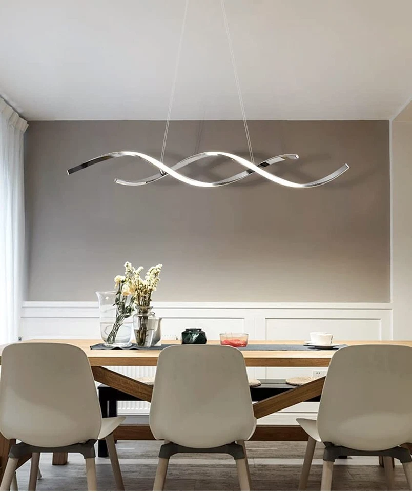 Lampadario a Sospensione LED 28W Design Spirale Moderno Lampada da Soffitto IP20 - Immagine 4 di 4