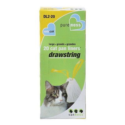 Drawstring Cat Pan Liners Large (20 Pack) By Van Ness