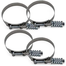2.5" Hose Clamp T-Bolt Spring Style Stainless Steel Pack of 4