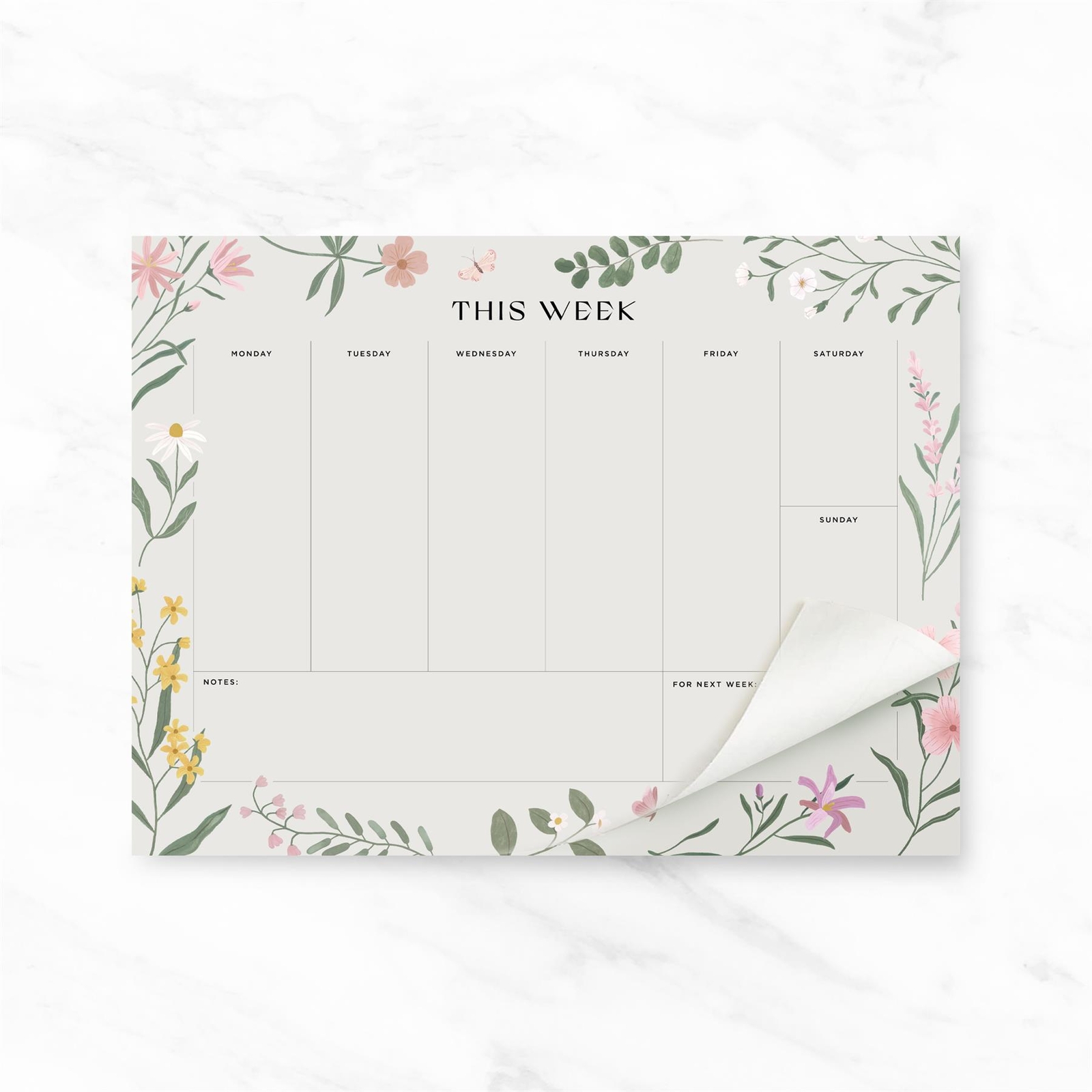 Weekly Task Meal Planner Pad with 52 Tear-Off Paper Sheets To Do Memo Organiser