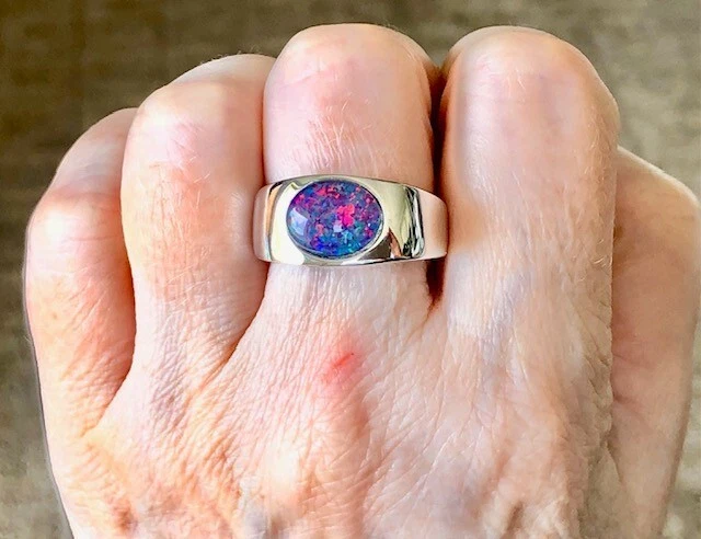 Opal signet ring sale