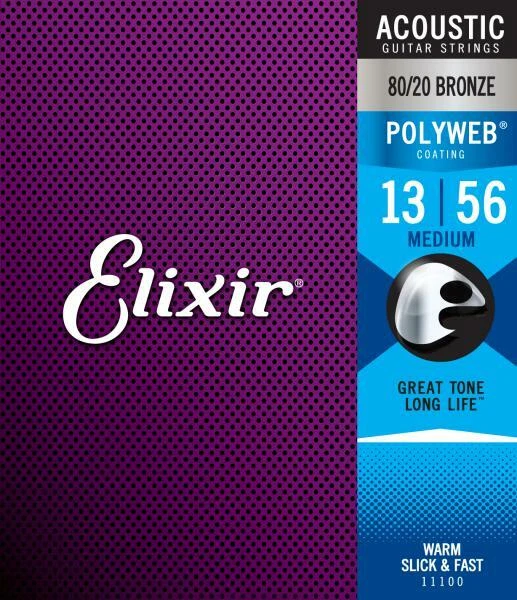 ELIXIR 11100 Acoustique Polyweb 80/20 Bronze 013-056 - Photo 1/1