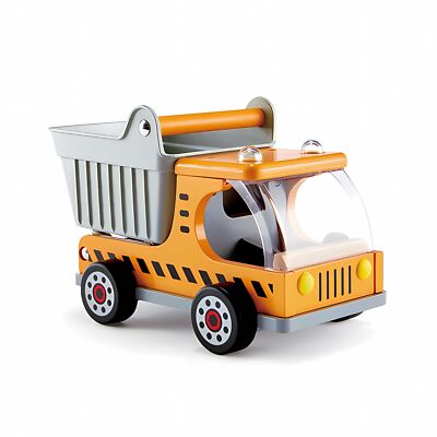 Hape Wooden Dump Truck Toy Durable Construction Vehicle for Kids 3 Years Up