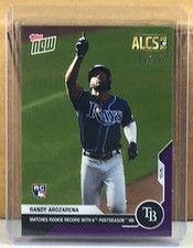 2020 TOPPS NOW 421 RANDY AROZARENA RAYS ROOKIE ALCS 6th HR Purple Parallel 19/25