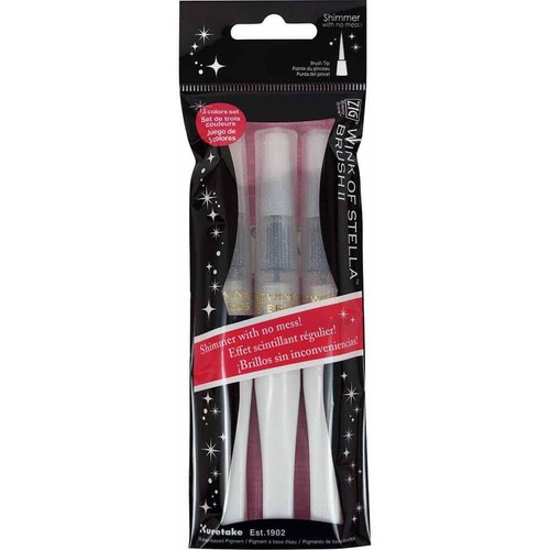 Zig Memory System Wink of Stella Brush Glitter Markers 3/Pkg - Clear MS563VCL - 第 1/1 張圖片