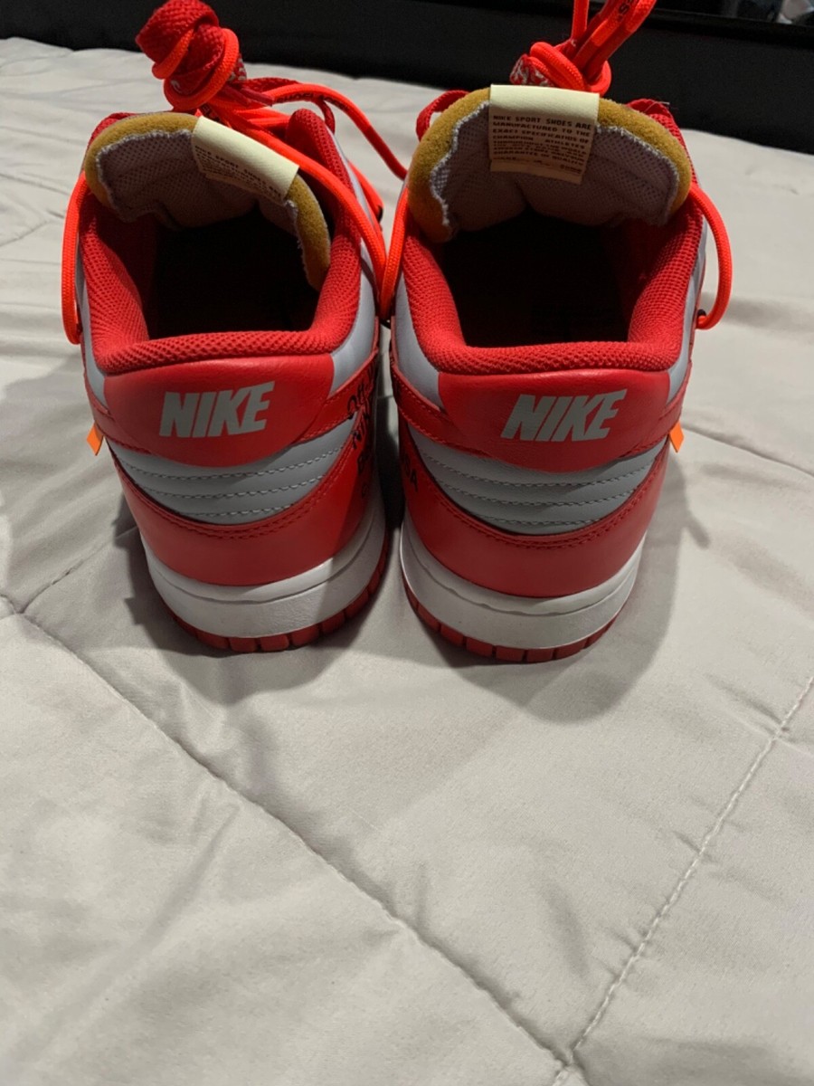 Size 10.5 - Nike Dunk Low x OFF-WHITE University Red 2019