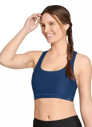 Jockey L52349 Womens Blue Bras High Impact Awakening Sports Bra Size XL