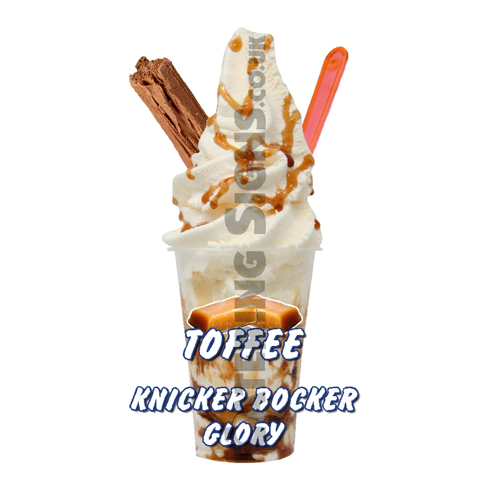 Toffee KBG Knickerbocker Glory Whippy Ice Cream Sticker - 16cm die cut decal