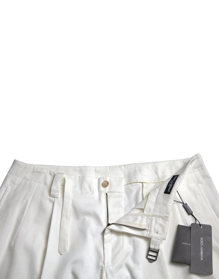 Pantalones Cortos DOLCE & GABBANA Blanco Algodón Elástico Hombres Bermudas Denim IT44/W30/XS 560usd Foto 4 de 4