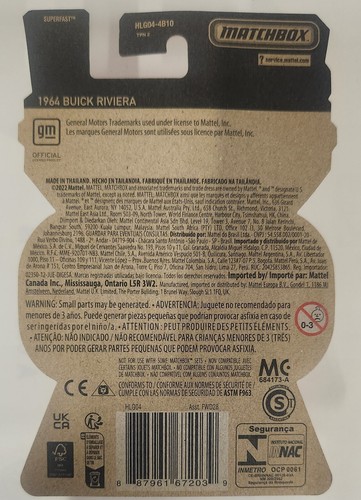 2023 Matchbox Moving Parts #19 1964 Buick Riviera 70 Years Jet Black - Picture 6 of 6