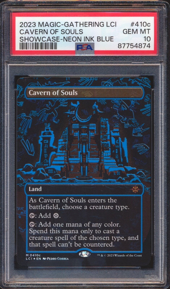 2023 MTG IXALAN CAVERN OF SOULS SHOWCASE NEON INK BLUE BORDERLESS