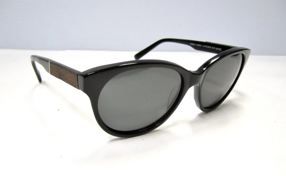 Shwood Eyewear Experiment with Nature Handcrafted Sunglasses Black/Wood Black - Image 2 of 4
