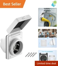 Twist Lock 125V RV Inlet Plug with Stainless Steel Pins - Easy Installation